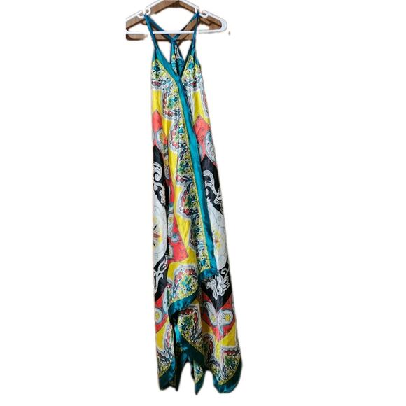 Magic Vintage Kerchief Dress Casual Bohemian Sleeveless Dress Beach Dress Boho S - Picture 1 of 6